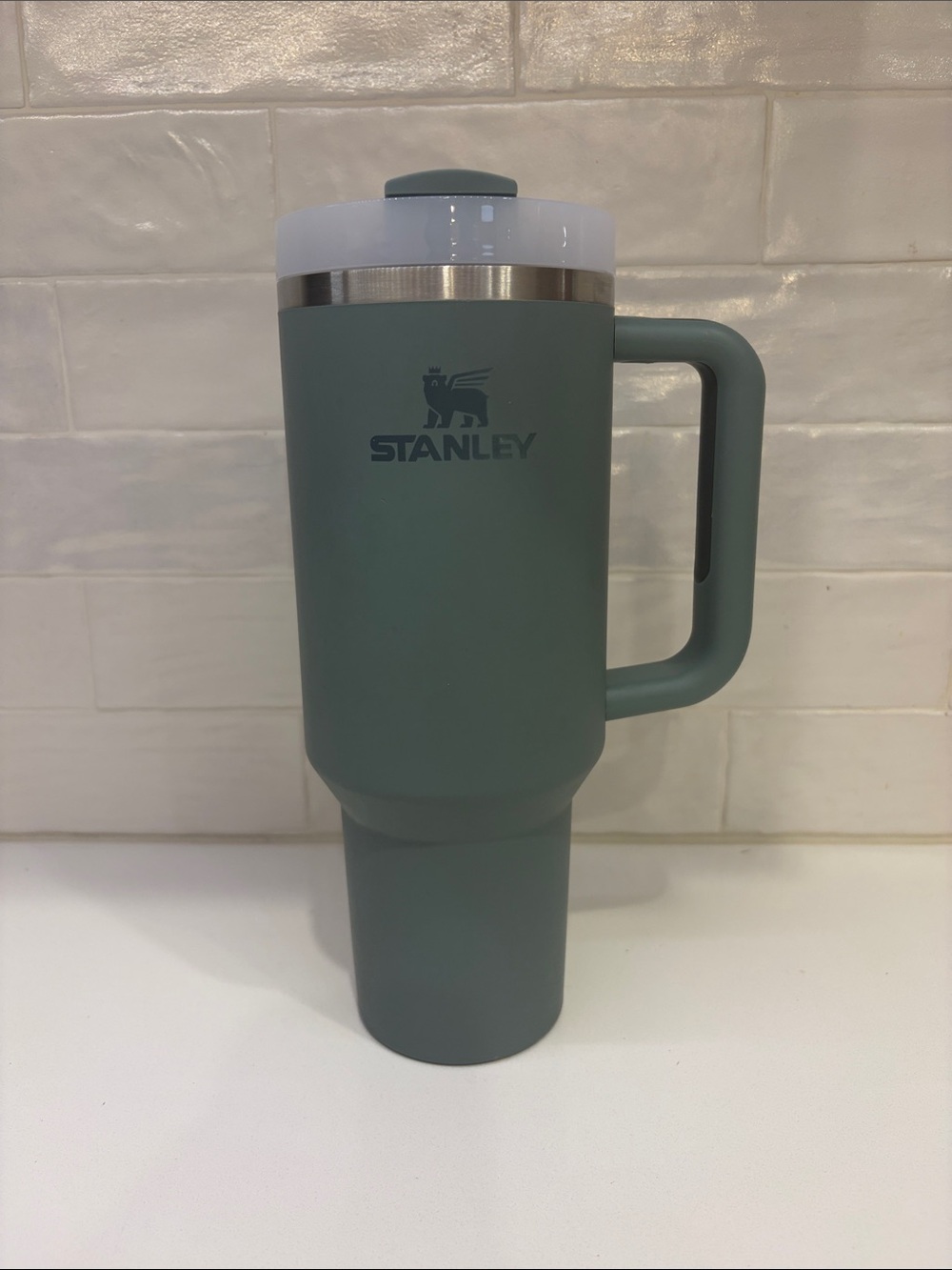 Stanley Green Insulated Travel Tumbler with Handle